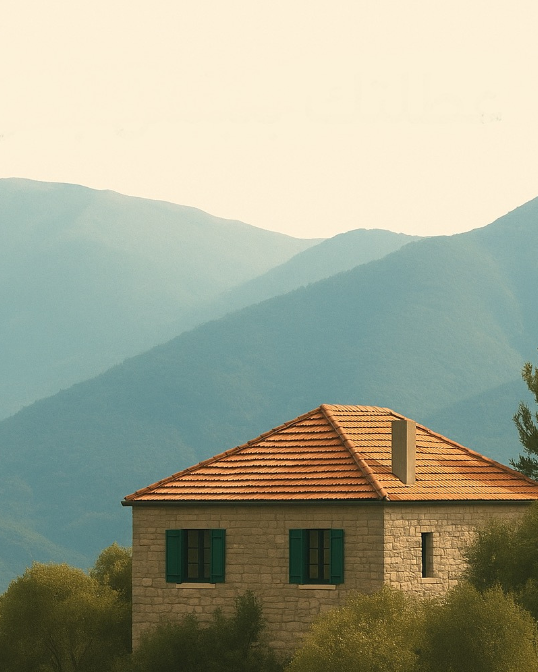 Lebanese chalet in mountains